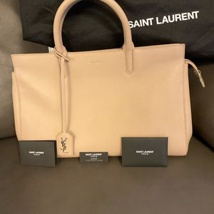 YSL bag chalk color authentic